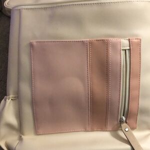Pink backpack with laptop pocket